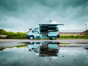 Mercedes Sprinter van conversion by Custom Built Campervans Sheffield - professional van conversion showing interior and exterior craftsmanship